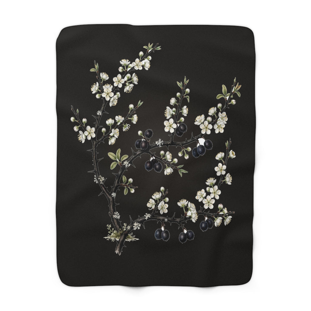 Apothecary of Thorns Sherpa Blanket - Blackthorn - soft printed fleece blanket