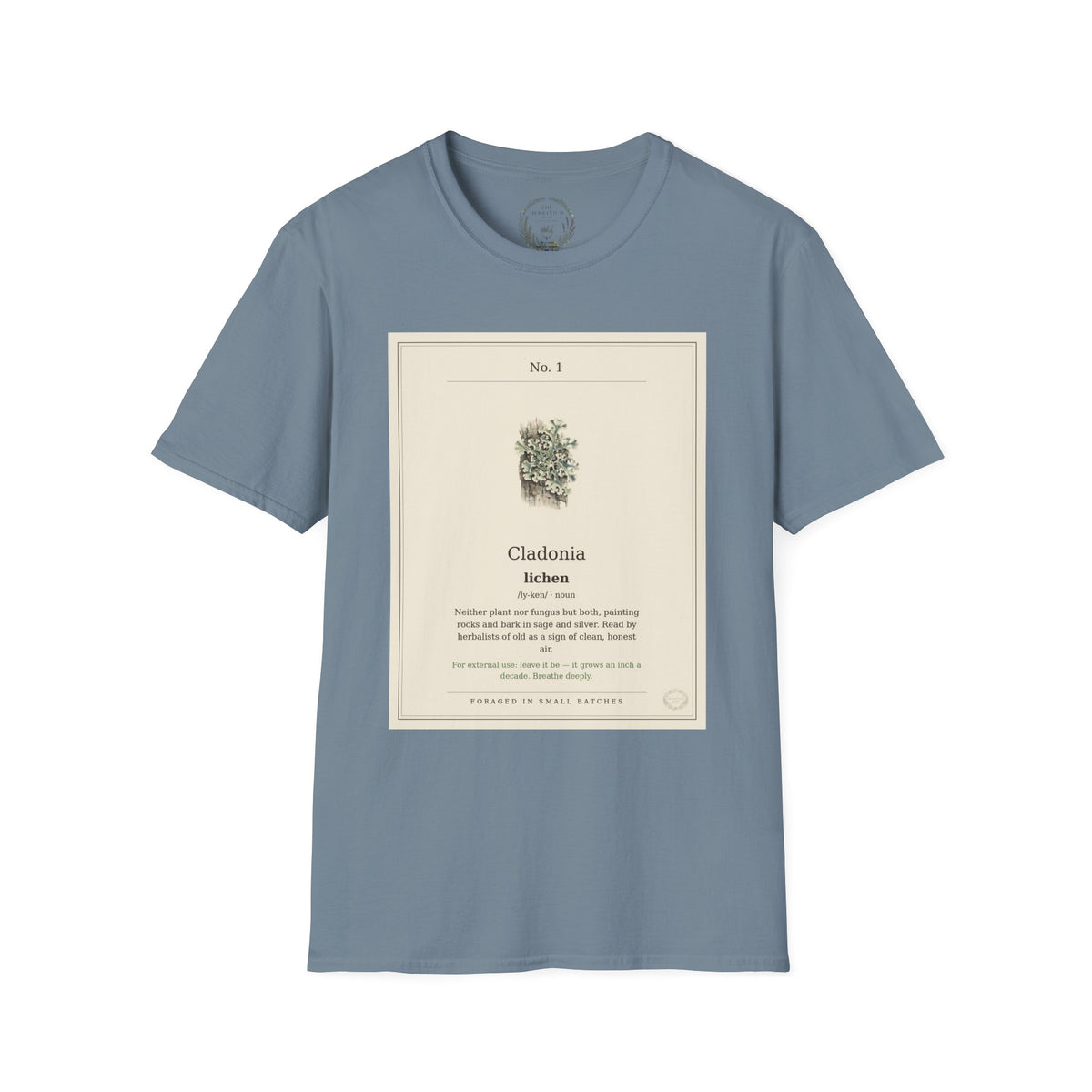 The Herbanium Tee - January Lichen