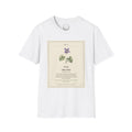 The Herbanium Tee - March Wild Violet - botanical illustration printed on a soft short-sleeve tee