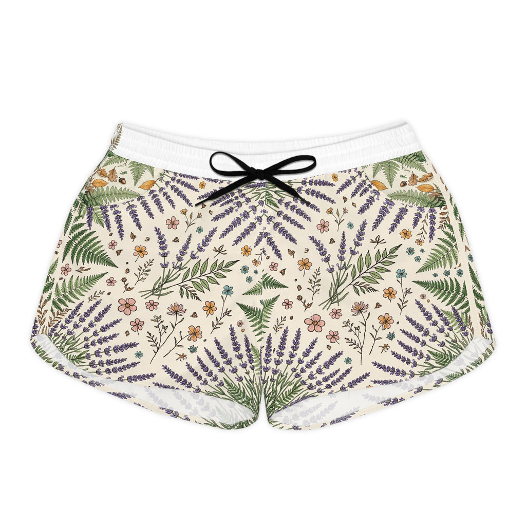 Women's Lavender & Fern Shorts - printed casual shorts