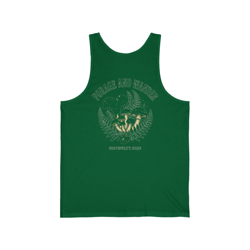 Pine Trail Tank with vintage pine forest artwork