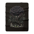 Apothecary of Thorns Sherpa Blanket - Black Rose - product photo 3