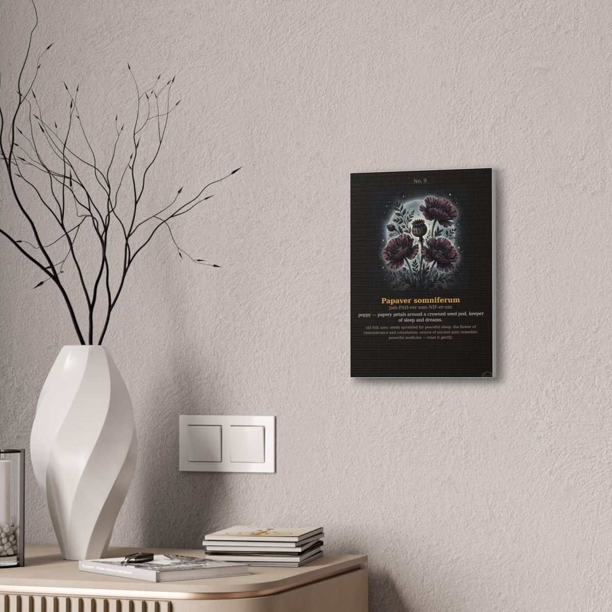 Apothecary of Thorns Canvas - Poppy No. 9