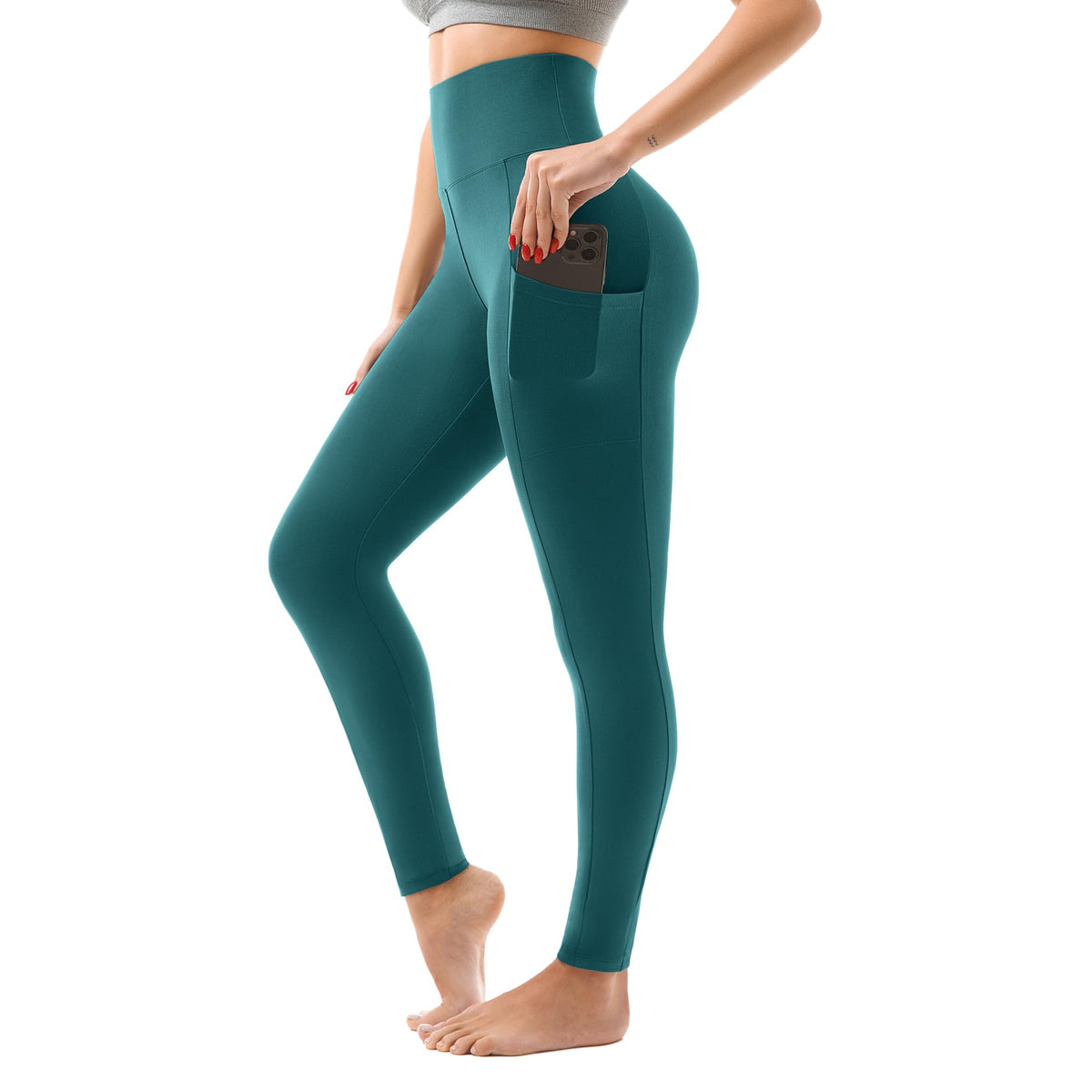 High-Waisted Leggings with Pockets