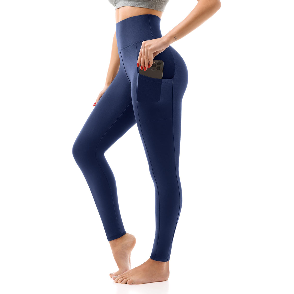 High-Waisted Leggings with Pockets