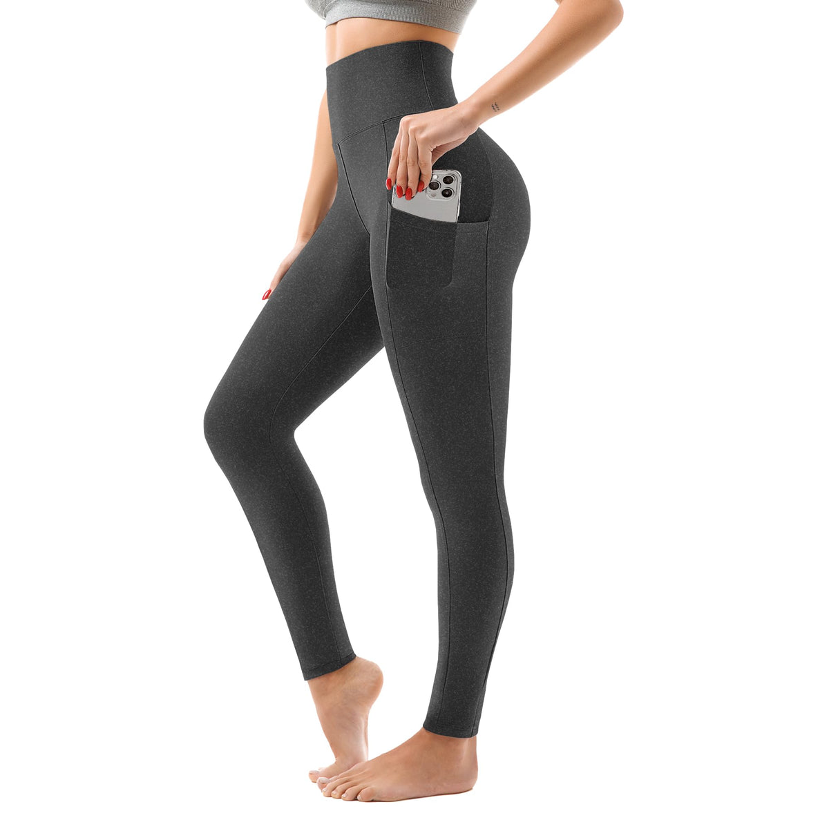 High-Waisted Leggings with Pockets