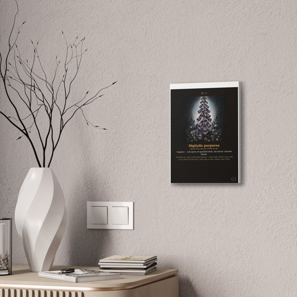 Apothecary of Thorns Canvas - Foxglove No. 4