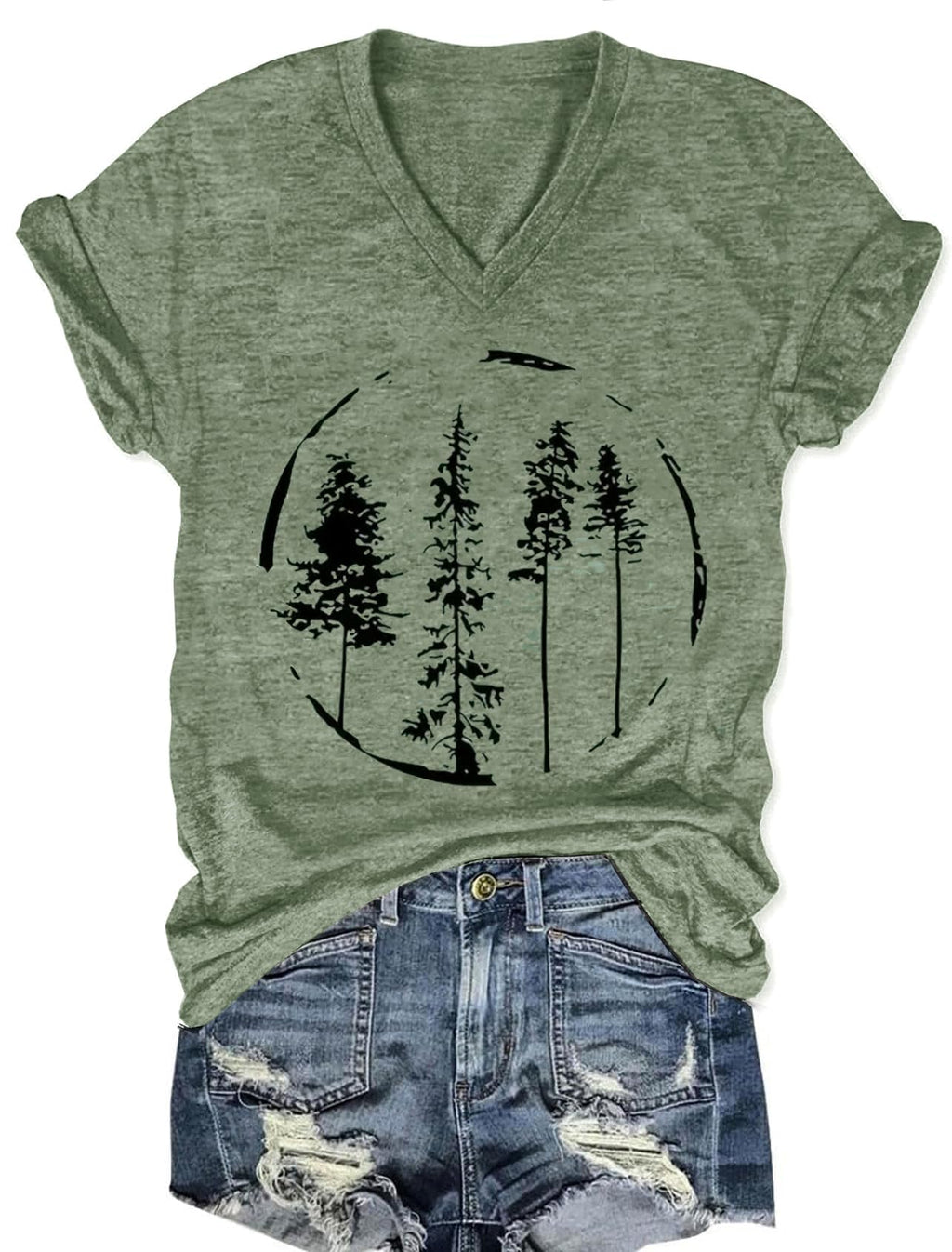 Boho Wildflower Tee with vintage wildflower and butterfly print