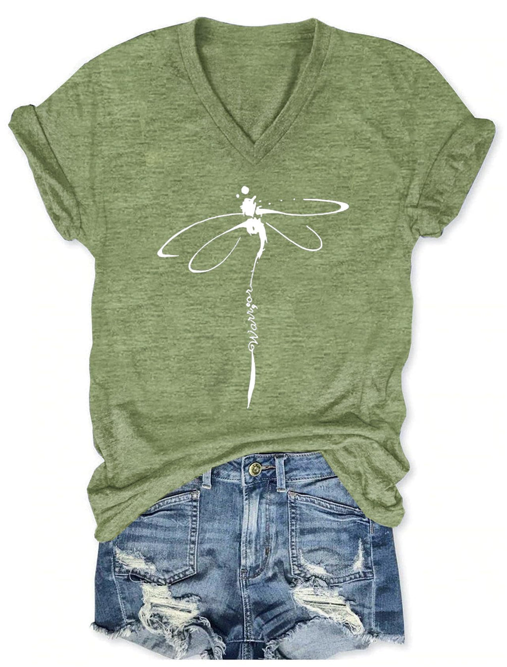 Boho Wildflower Tee with vintage wildflower and butterfly print